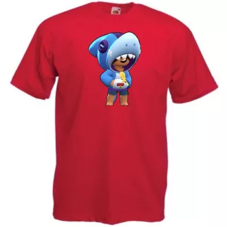   Kis barátaink Funny Brawl Stars stílus - Shark Leon gyerek rövid ujjú póló