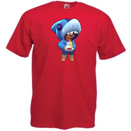 Kis barátaink Funny Brawl Stars stílus - Shark Leon gyerek rövid ujjú póló