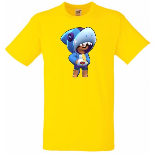 Kis barátaink Funny Brawl Stars stílus - Shark Leon gyerek rövid ujjú póló