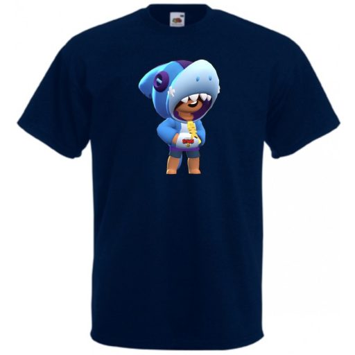 Kis barátaink Funny Brawl Stars stílus - Shark Leon gyerek rövid ujjú póló