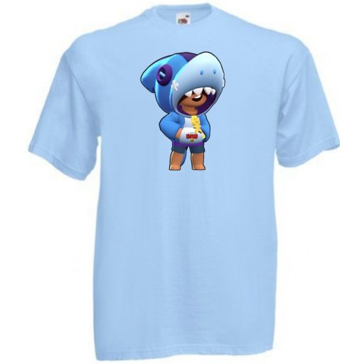 Kis barátaink Funny Brawl Stars stílus - Shark Leon gyerek rövid ujjú póló