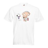 Borotválkozó Stewie férfi rövid ujjú póló