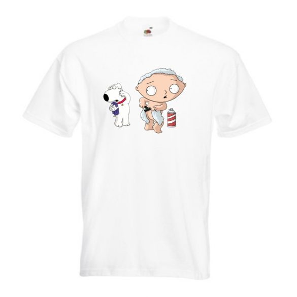 Borotválkozó Stewie férfi rövid ujjú póló