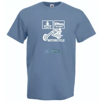 Eat Sleep Motocycle férfi rövid ujjú póló
