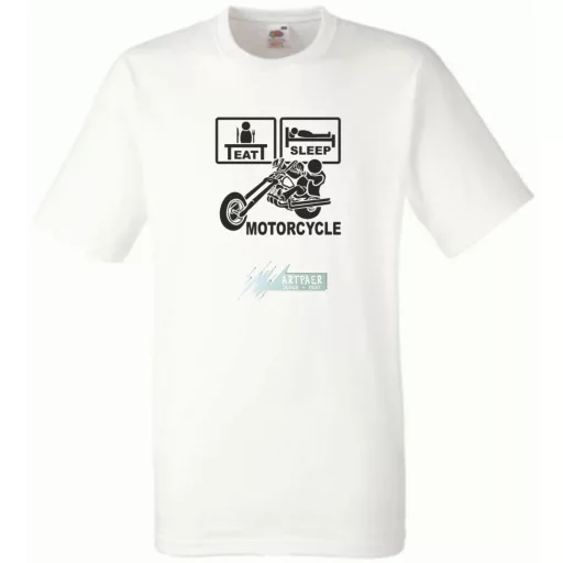 Eat Sleep Motocycle férfi rövid ujjú póló