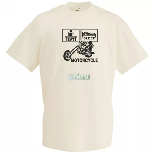 Eat Sleep Motocycle férfi rövid ujjú póló