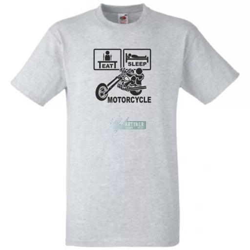 Eat Sleep Motocycle férfi rövid ujjú póló