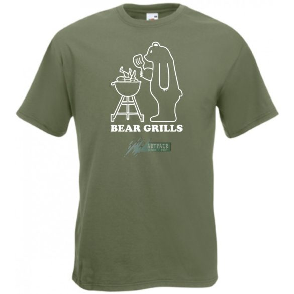 Bear Grills férfi rövid ujjú póló