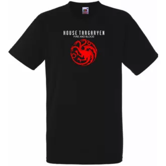   House Targaryen - Fire and Blood - GOT férfi rövid ujjú póló