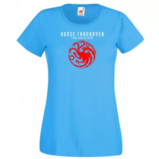 House Targaryen - Fire and Blood - GOT női rövid ujjú póló