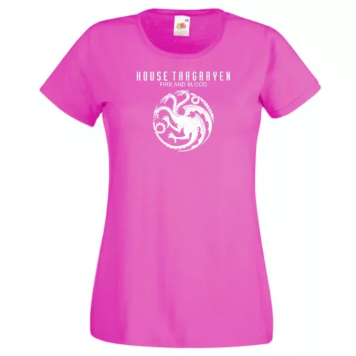 House Targaryen - Fire and Blood - GOT női rövid ujjú póló