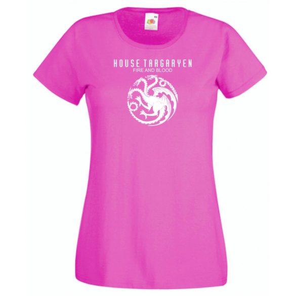 House Targaryen - Fire and Blood - GOT női rövid ujjú póló