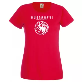   House Targaryen - Fire and Blood - GOT női rövid ujjú póló