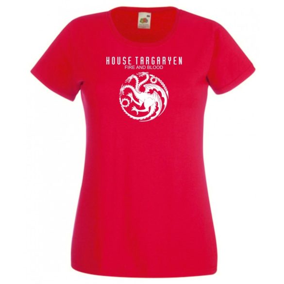 House Targaryen - Fire and Blood - GOT női rövid ujjú póló