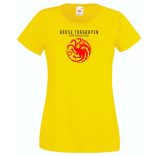 House Targaryen - Fire and Blood - GOT női rövid ujjú póló