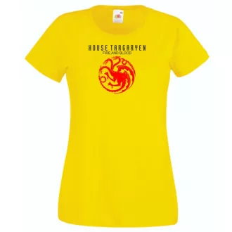   House Targaryen - Fire and Blood - GOT női rövid ujjú póló