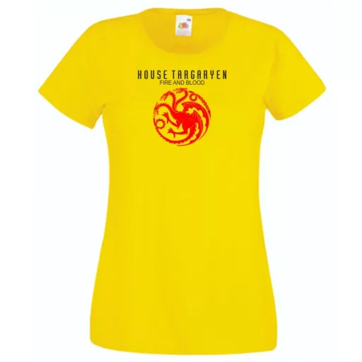 House Targaryen - Fire and Blood - GOT női rövid ujjú póló