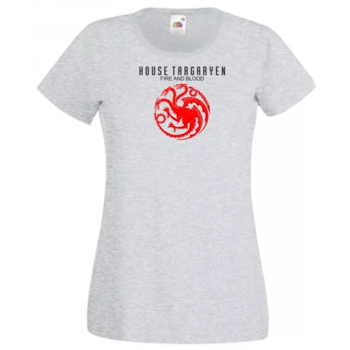 House Targaryen - Fire and Blood - GOT női rövid ujjú póló