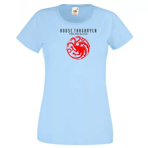 House Targaryen - Fire and Blood - GOT női rövid ujjú póló