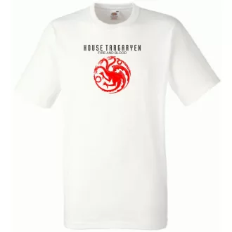  House Targaryen - Fire and Blood - GOT férfi rövid ujjú póló