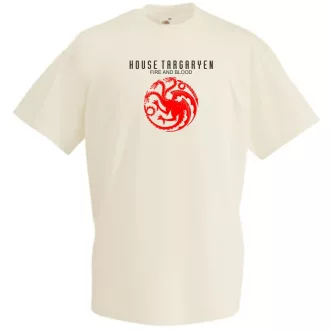   House Targaryen - Fire and Blood - GOT férfi rövid ujjú póló