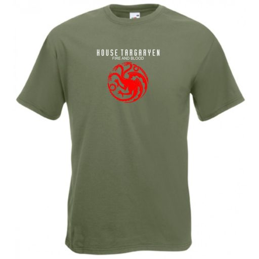 House Targaryen - Fire and Blood - GOT férfi rövid ujjú póló