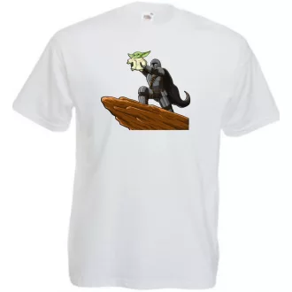   Humor-paródia BABYODA, megszületett férfi rövid ujjú póló