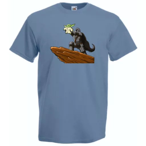 Humor-paródia BABYODA, megszületett férfi rövid ujjú póló