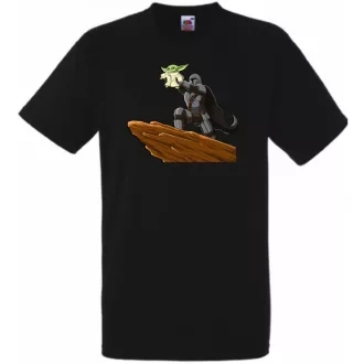   Humor-paródia BABYODA, megszületett férfi rövid ujjú póló