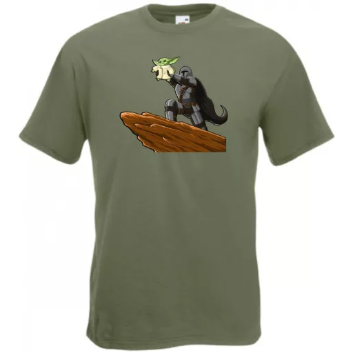 Humor-paródia BABYODA, megszületett férfi rövid ujjú póló