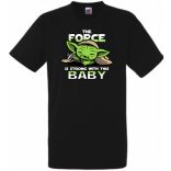 Humor-paródia BABYODA, The Force... gyerek rövid ujjú póló