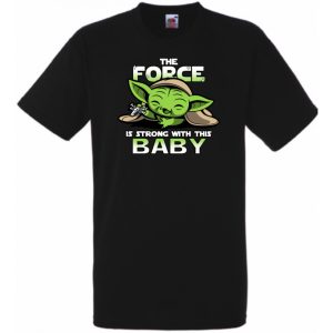 Humor-paródia BABYODA, The Force... férfi rövid ujjú póló