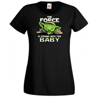   Humor-paródia BABYODA, The Force... női rövid ujjú póló