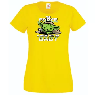   Humor-paródia BABYODA, The Force... női rövid ujjú póló