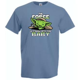   Humor-paródia BABYODA, The Force... férfi rövid ujjú póló