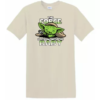  Humor-paródia BABYODA, The Force... férfi rövid ujjú póló