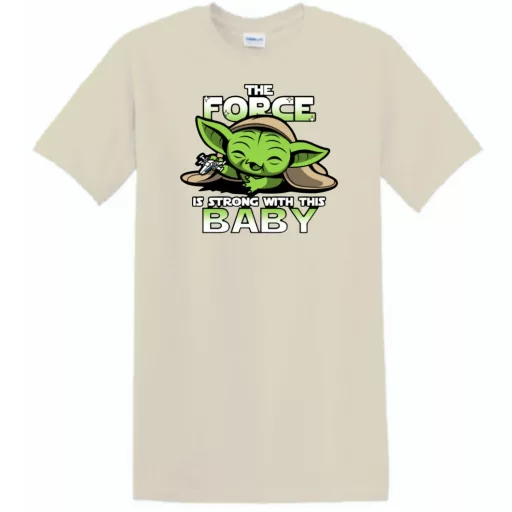 Humor-paródia BABYODA, The Force... férfi rövid ujjú póló