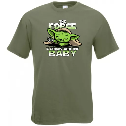 Humor-paródia BABYODA, The Force... férfi rövid ujjú póló