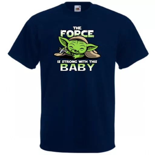 Humor-paródia BABYODA, The Force... férfi rövid ujjú póló
