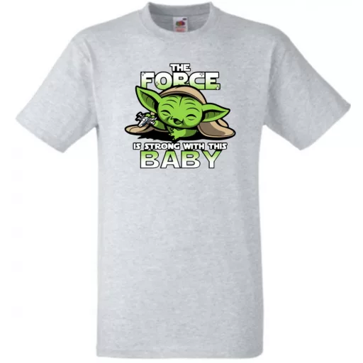 Humor-paródia BABYODA, The Force... férfi rövid ujjú póló