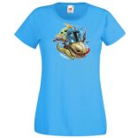 Humor-paródia BABYODA női rövid ujjú póló