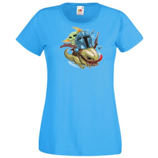 Humor-paródia BABYODA női rövid ujjú póló