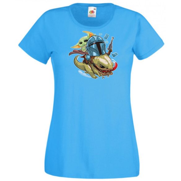 Humor-paródia BABYODA női rövid ujjú póló