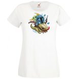 Humor-paródia BABYODA női rövid ujjú póló