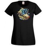 Humor-paródia BABYODA női rövid ujjú póló