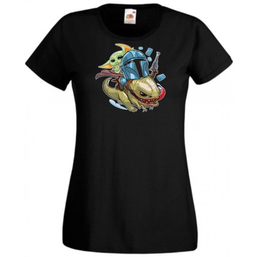 Humor-paródia BABYODA női rövid ujjú póló