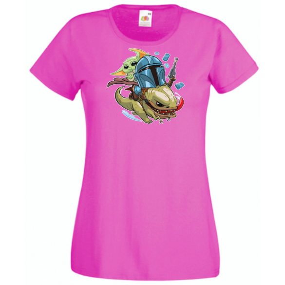 Humor-paródia BABYODA női rövid ujjú póló