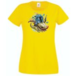 Humor-paródia BABYODA női rövid ujjú póló