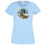 Humor-paródia BABYODA női rövid ujjú póló