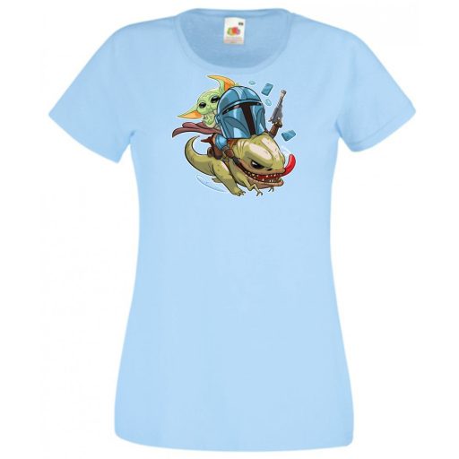 Humor-paródia BABYODA női rövid ujjú póló